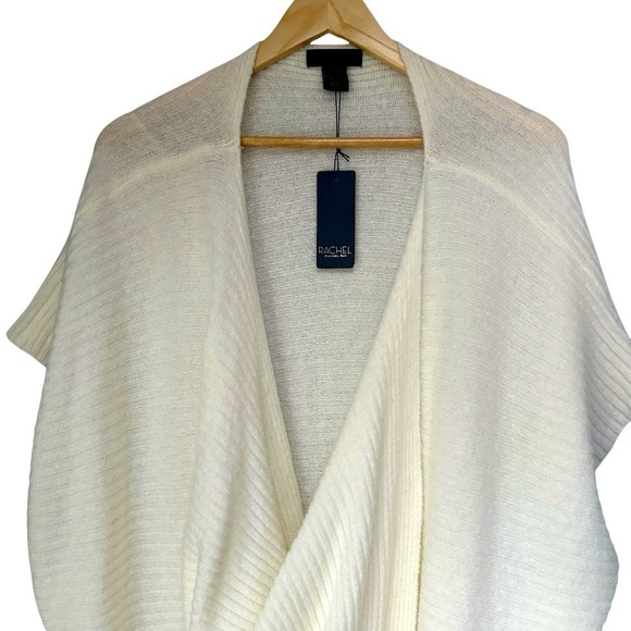 Rachel Roy Cream Ivory Sweater Wrap Poncho, OS - Picture 5 of 8